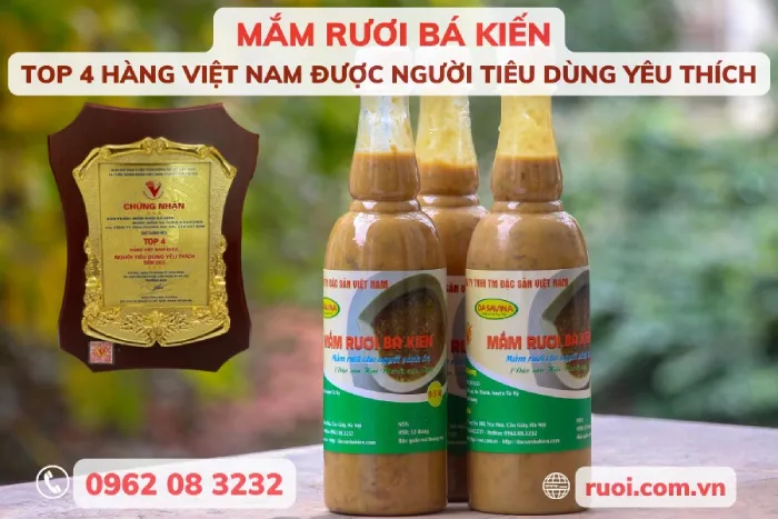 Mắm rươi Bá Kiến (DASAVINA) được chứng nhận là Hàng Việt Nam Chất Lượng Cao trong nhiều năm liên tiếp